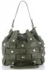 Vittoria Gotti Modna Torebka Skórzana Unikatowy Shopper Made in Italy Zielona